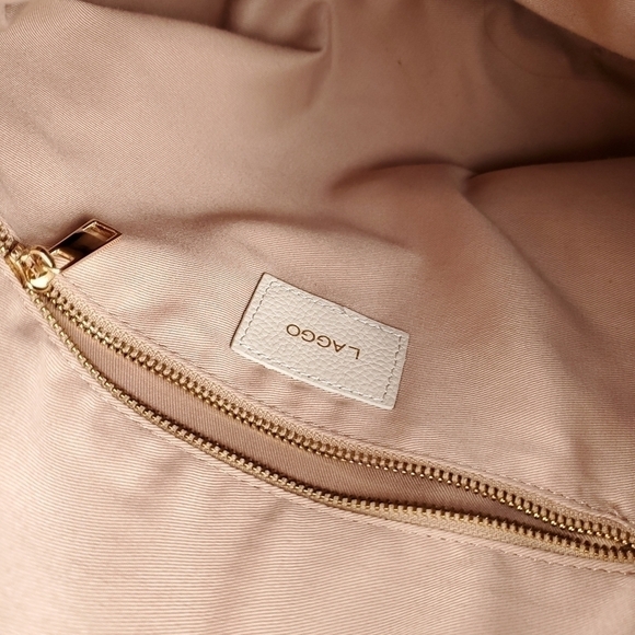 🔴 LAGGO Cream Pebbled Joyce Hobo Shoulder Bag - Picture 12 of 16